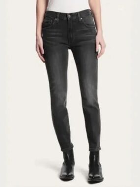 Frye Sienna Cropped Skinny Jean Black Hadley Wash Size 26